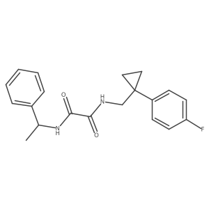 N1-((1-(4-fluorophenyl)cyclopropyl)methyl)-N2-(1-phenylethyl)oxalamide结构式