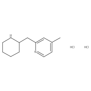 4-Methyl-2-(piperidin-2-ylmethyl)pyridine dihydrochloride结构式