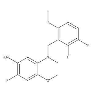 N1-[(2,3-Difluoro-6-methoxyphenyl)methyl]-4-fluoro-6-methoxy-N1-methyl-1,3-benzenediamine Structure