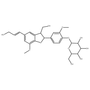 4-[(2R,3S)-2,3-Dihydro-3-(hydroxymethyl)-5-[(1E)-3-hydroxy-1-propen-1-yl]-7-methoxy-2-benzofuranyl]-2-methoxyphenyl I(2)-D-glucopyranoside Structure