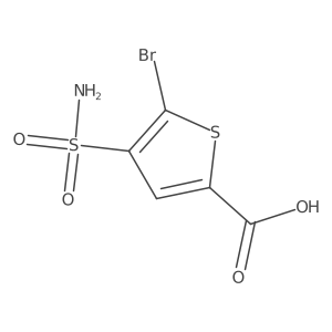 5-Bromo-4-sulfamoylthiophene-2-carboxylic acid结构式