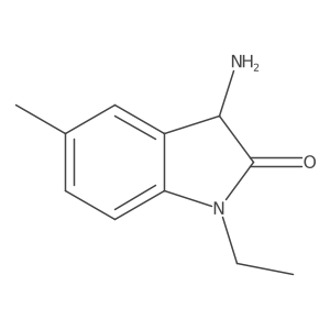 3-amino-1-ethyl-5-methyl-2,3-dihydro-1H-indol-2-one Structure