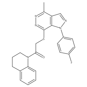 1-(3,4-dihydroquinolin-1(2H)-yl)-2-((1-(4-fluorophenyl)-4-methyl-1H-pyrazolo[3,4-d]pyridazin-7-yl)thio)ethanone Structure