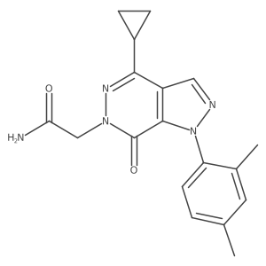 2-[4-cyclopropyl-1-(2,4-dimethylphenyl)-7-oxo-1H,6H,7H-pyrazolo[3,4-d]pyridazin-6-yl]acetamide结构式