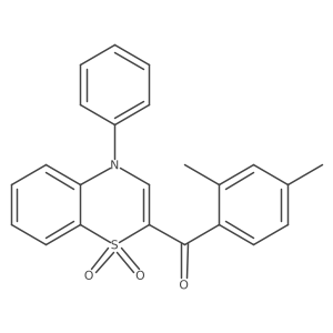 (2,4-dimethylphenyl)(1,1-dioxido-4-phenyl-4H-1,4-benzothiazin-2-yl)methanone结构式
