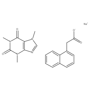 Caffeine 1-naphthylacetate sodium Structure
