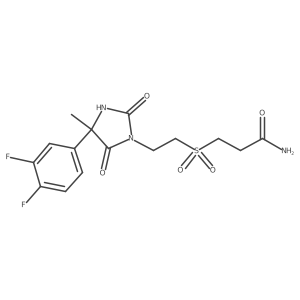 3-{2-[4-(3,4-Difluorophenyl)-4-methyl-2,5-dioxoimidazolidin-1-yl]ethanesulfonyl}propanamide结构式