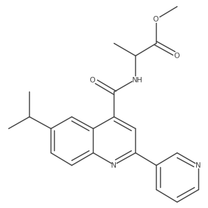 N-[[6-(1-Methylethyl)-2-(3-pyridinyl)-4-quinolinyl]carbonyl]-D-alanine methyl ester结构式