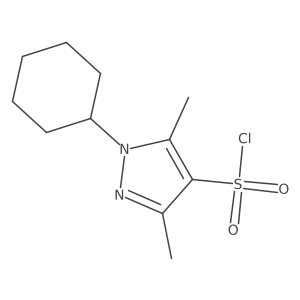 1-Cyclohexyl-3,5-dimethyl-1H-pyrazole-4-sulfonyl chloride Structure