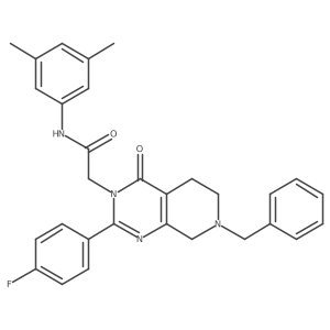 2-[7-benzyl-2-(4-fluorophenyl)-4-oxo-3H,4H,5H,6H,7H,8H-pyrido[3,4-d]pyrimidin-3-yl]-N-(3,5-dimethylphenyl)acetamide Structure
