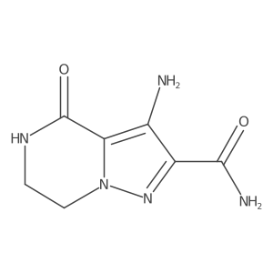 3-Amino-4-oxo-4,5,6,7-tetrahydropyrazolo[1,5-a]pyrazine-2-carboxamide结构式