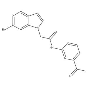N-(3-acetylphenyl)-2-(6-bromo-1H-indol-1-yl)acetamide Structure