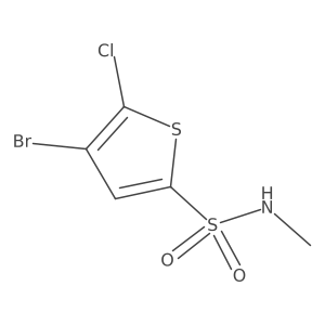 4-bromo-5-chloro-N-methylthiophene-2-sulfonamide结构式