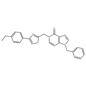 3-benzyl-6-{[3-(4-ethylphenyl)-1,2,4-oxadiazol-5-yl]methyl}-3H,6H,7H-[1,2,3]triazolo[4,5-d]pyrimidin-7-one结构式