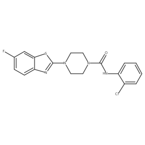 N-(2-chlorophenyl)-4-(6-fluorobenzo[d]thiazol-2-yl)piperazine-1-carboxamide Structure