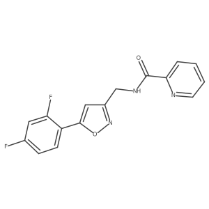 N-((5-(2,4-difluorophenyl)isoxazol-3-yl)methyl)picolinamide结构式