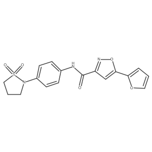 N-(4-(1,1-dioxidoisothiazolidin-2-yl)phenyl)-5-(furan-2-yl)isoxazole-3-carboxamide Structure