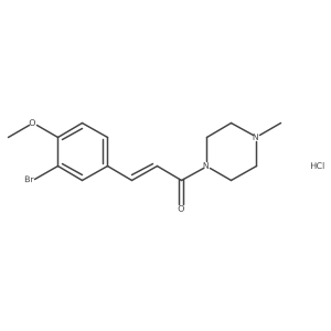 (E)-3-(3-bromo-4-methoxyphenyl)-1-(4-methylpiperazin-1-yl)prop-2-en-1-one hydrochloride Structure