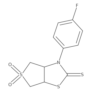 Thieno[3,4-d]thiazole-2(3H)-thione, 3-(4-fluorophenyl)tetrahydro-, 5,5-dioxide, (3aR,6aR)-rel-结构式