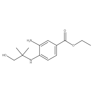 Ethyl 3-amino-4-[(2-hydroxy-1,1-dimethylethyl)-amino]benzoate结构式