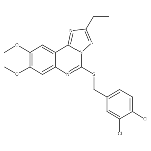 5-{[(3,4-Dichlorophenyl)methyl]sulfanyl}-2-ethyl-8,9-dimethoxy-[1,2,4]triazolo[1,5-c]quinazoline结构式
