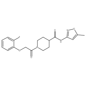 1-(2-(2-fluorophenoxy)acetyl)-N-(5-methylisoxazol-3-yl)piperidine-4-carboxamide Structure
