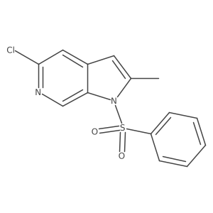 5-Chloro-2-methyl-1-(phenylsulfonyl)-6-azaindole结构式