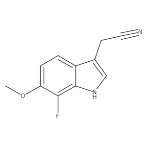 7-Fluoro-6-methoxy-1H-indole-3-acetonitrile结构式