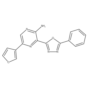 5-(3-Furyl)-3-(5-phenyl-1,3,4-oxadiazol-2-yl)pyrazin-2-amine Structure