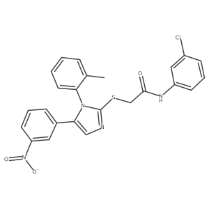 N-(3-chlorophenyl)-2-((5-(3-nitrophenyl)-1-(o-tolyl)-1H-imidazol-2-yl)thio)acetamide Structure