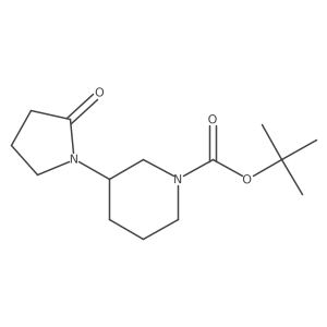 Tert-butyl 3-(2-oxopyrrolidin-1-yl)piperidine-1-carboxylate结构式