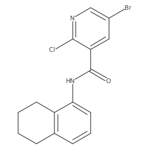 5-bromo-2-chloro-N-(5,6,7,8-tetrahydronaphthalen-1-yl)pyridine-3-carboxamide Structure