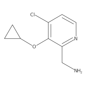 (4-Chloro-3-cyclopropoxypyridin-2-YL)methanamine Structure