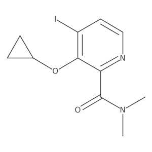 3-Cyclopropoxy-4-iodo-N,N-dimethylpicolinamide Structure