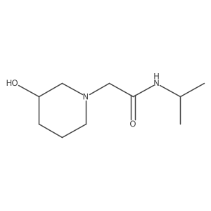 2-(3-hydroxy-1-piperidyl)-N-isopropyl-acetamide结构式
