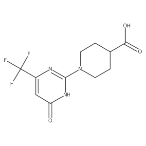1-(6-Oxo-4-(trifluoromethyl)-1,6-dihydropyrimidin-2-yl)piperidine-4-carboxylic acid结构式