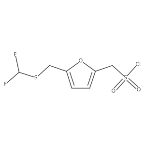 (5-{[(Difluoromethyl)sulfanyl]methyl}furan-2-yl)methanesulfonyl chloride Structure