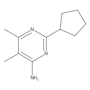 2-Cyclopentyl-5,6-dimethylpyrimidin-4-amine结构式