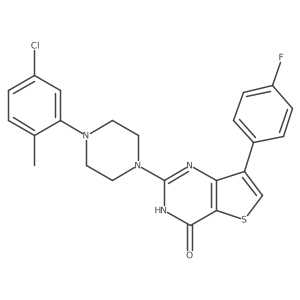 2-[4-(5-chloro-2-methylphenyl)piperazin-1-yl]-7-(4-fluorophenyl)thieno[3,2-d]pyrimidin-4(3H)-one结构式