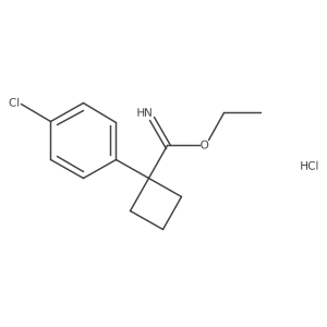 Ethyl 1-(4-chlorophenyl)cyclobutanecarbimidate hydrochloride Structure