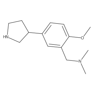 {[2-Methoxy-5-(pyrrolidin-3-yl)phenyl]methyl}dimethylamine结构式