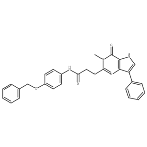 N-[4-(benzyloxy)phenyl]-2-[(3-methyl-4-oxo-7-phenyl-4,5-dihydro-3H-pyrrolo[3,2-d]pyrimidin-2-yl)sulfanyl]acetamide Structure