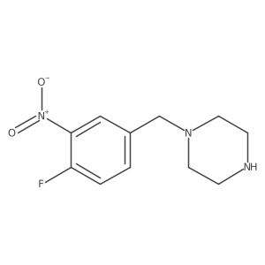 1-[(4-Fluoro-3-nitrophenyl)methyl]piperazine Structure