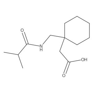 1-[[(2-Methyl-1-oxopropyl)amino]methyl]cyclohexaneacetic Acid结构式