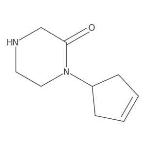 1-Cyclopent-3-en-1-ylpiperazin-2-one结构式