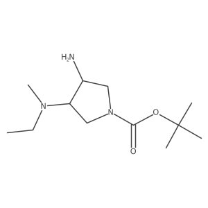Tert-butyl 3-amino-4-[ethyl(methyl)amino]pyrrolidine-1-carboxylate Structure