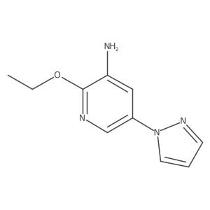2-ethoxy-5-(1H-pyrazol-1-yl)pyridin-3-amine结构式