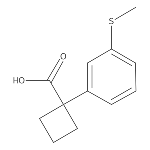 1-[3-(Methylsulfanyl)phenyl]cyclobutane-1-carboxylic acid结构式