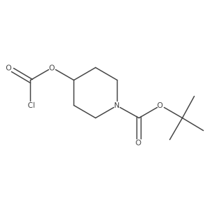 Tert-butyl 4-((chlorocarbonyl)oxy)piperidine-1-carboxylate结构式