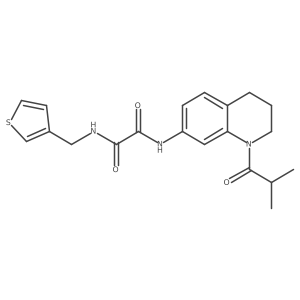 N1-(1-isobutyryl-1,2,3,4-tetrahydroquinolin-7-yl)-N2-(thiophen-3-ylmethyl)oxalamide Structure